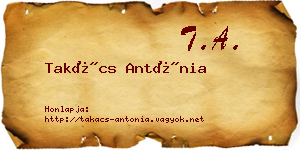 Takács Antónia névjegykártya