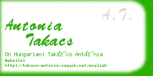 antonia takacs business card